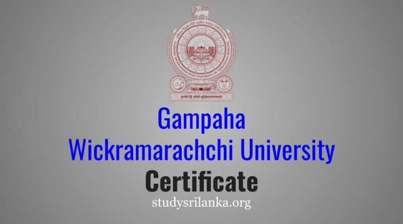 certificate-courses-2021-in-gampaha-wickramarachchi-university-study