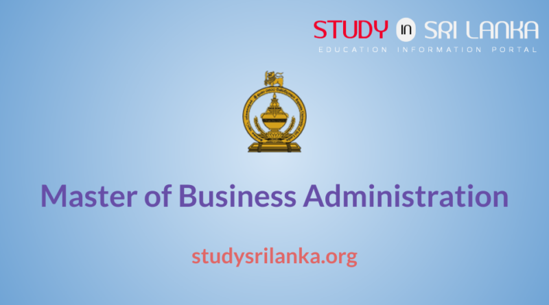 phd in business administration in sri lanka