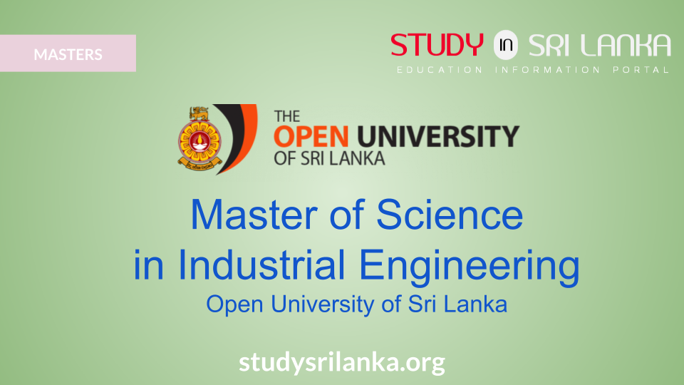 MSc In Industrial Engineering - OUSL - 2023