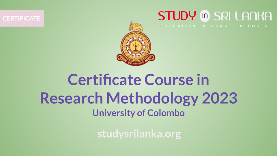 certificate course in research methodology