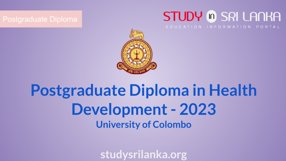 Postgraduate Diploma In Health Development - UoC - 2023