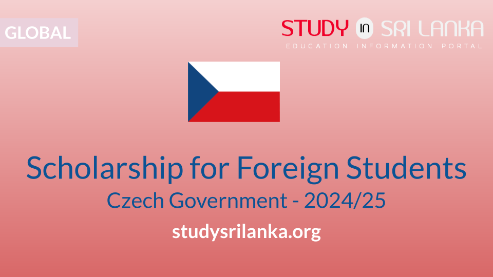 Scholarship for Foreign Students - Czech Government - 2024/25