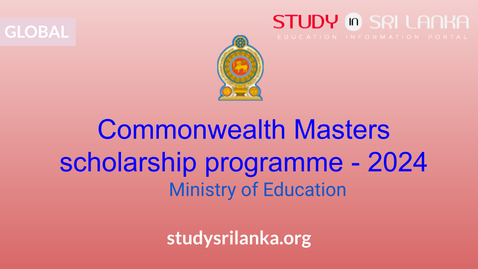 Commonwealth Masters scholarship programme UK 2024