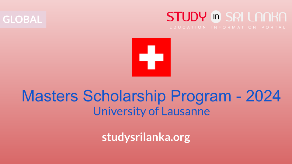Masters Scholarship Program UNIL 2024