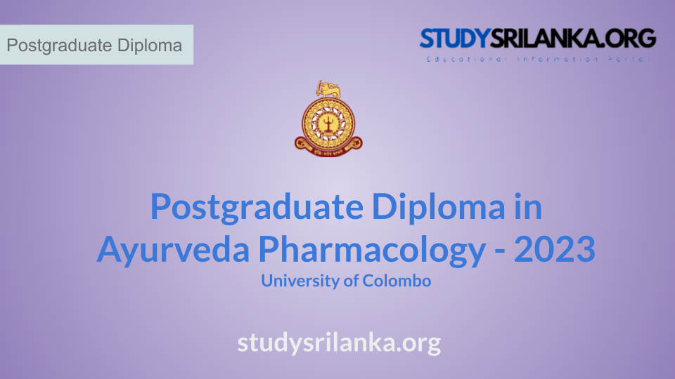 PG dip in Ayurveda Pharmacology UoC 2023