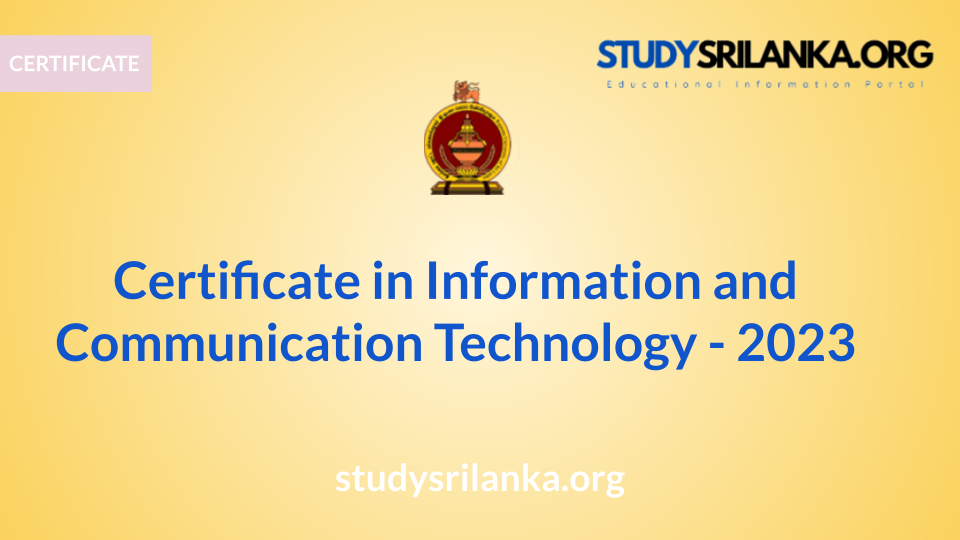 Certificate in ICT - RUSL - 2023