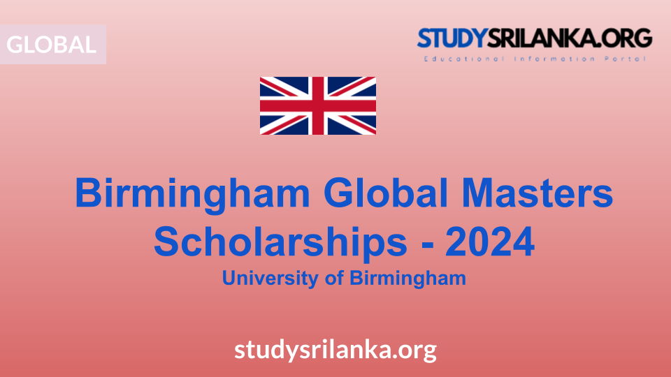 Birmingham Global Masters Scholarships UK 2024