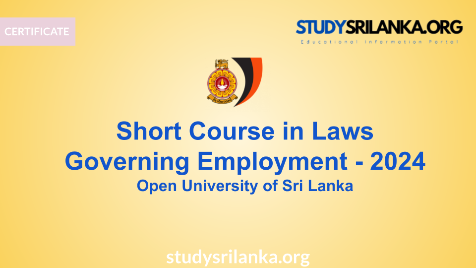 Short Course in Laws Governing Employment - OUSL - 2024