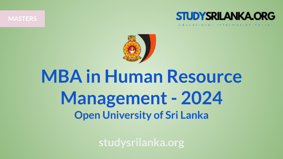 MBA in Human Resource Management - OUSL - 2024