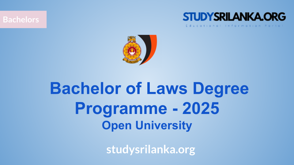 Bachelor of Laws Degree Programme - OUSL - 2024